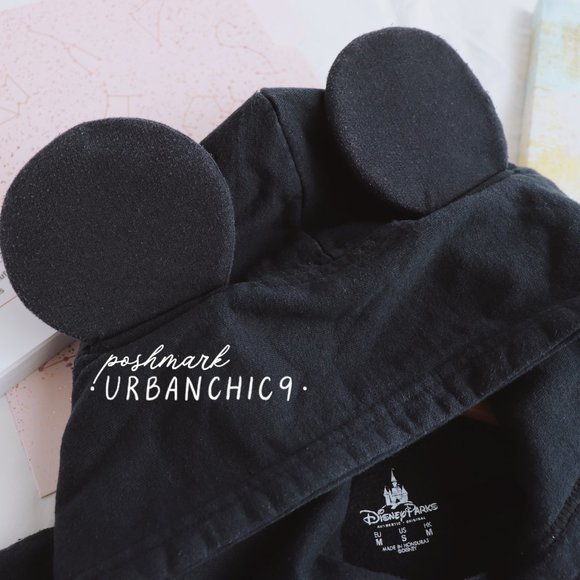 DISNEY Mickey Mouse Hoodie Sweatshirt w/ Ears Black size S - Picture 4 of 13
